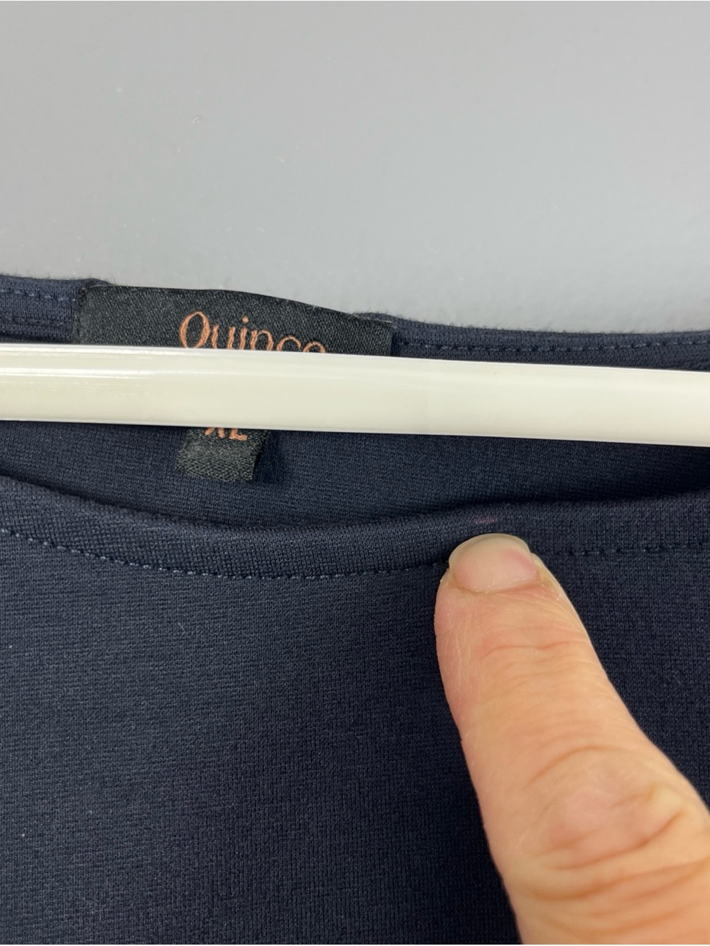 Quince Navy Short-Sleeve Boatneck Tee - Picture 6 of 7